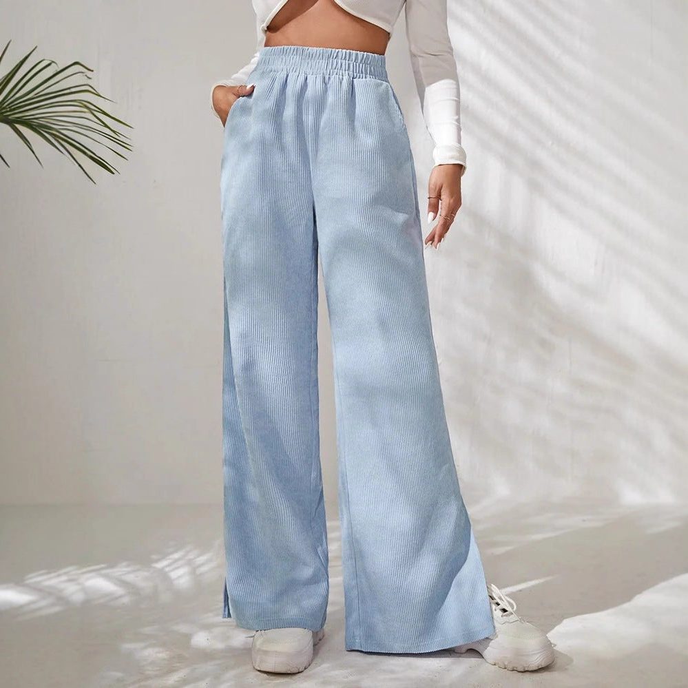 Frances | Women's High-Waist Wide-Leg Corduroy Pants