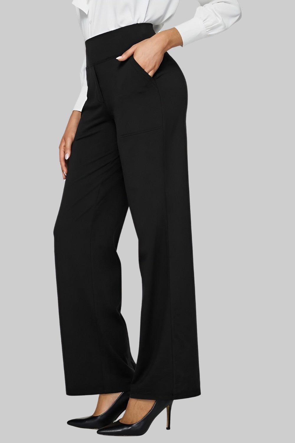 Leonora | Women's High-Waist Wide Leg Trousers