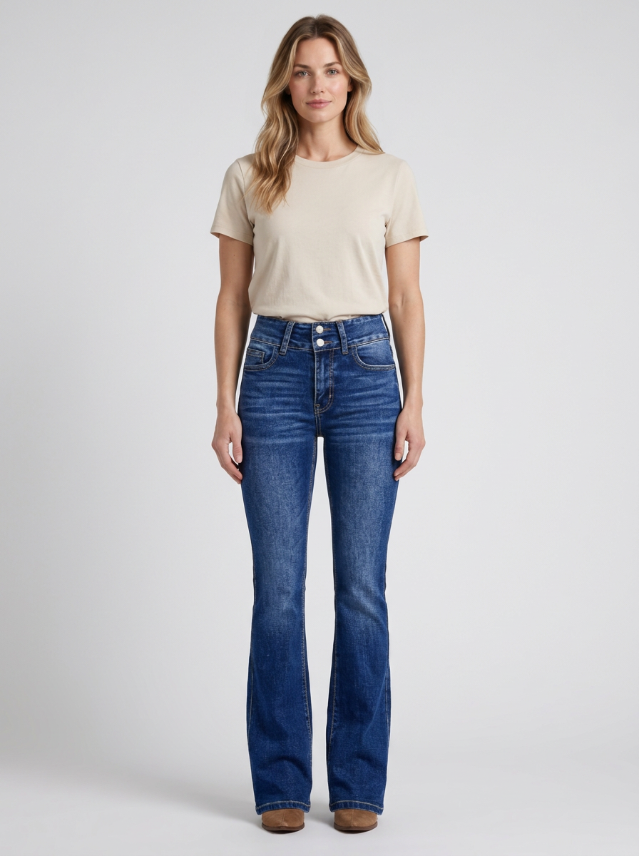Sybil | Women's High-Waisted Flared Jeans