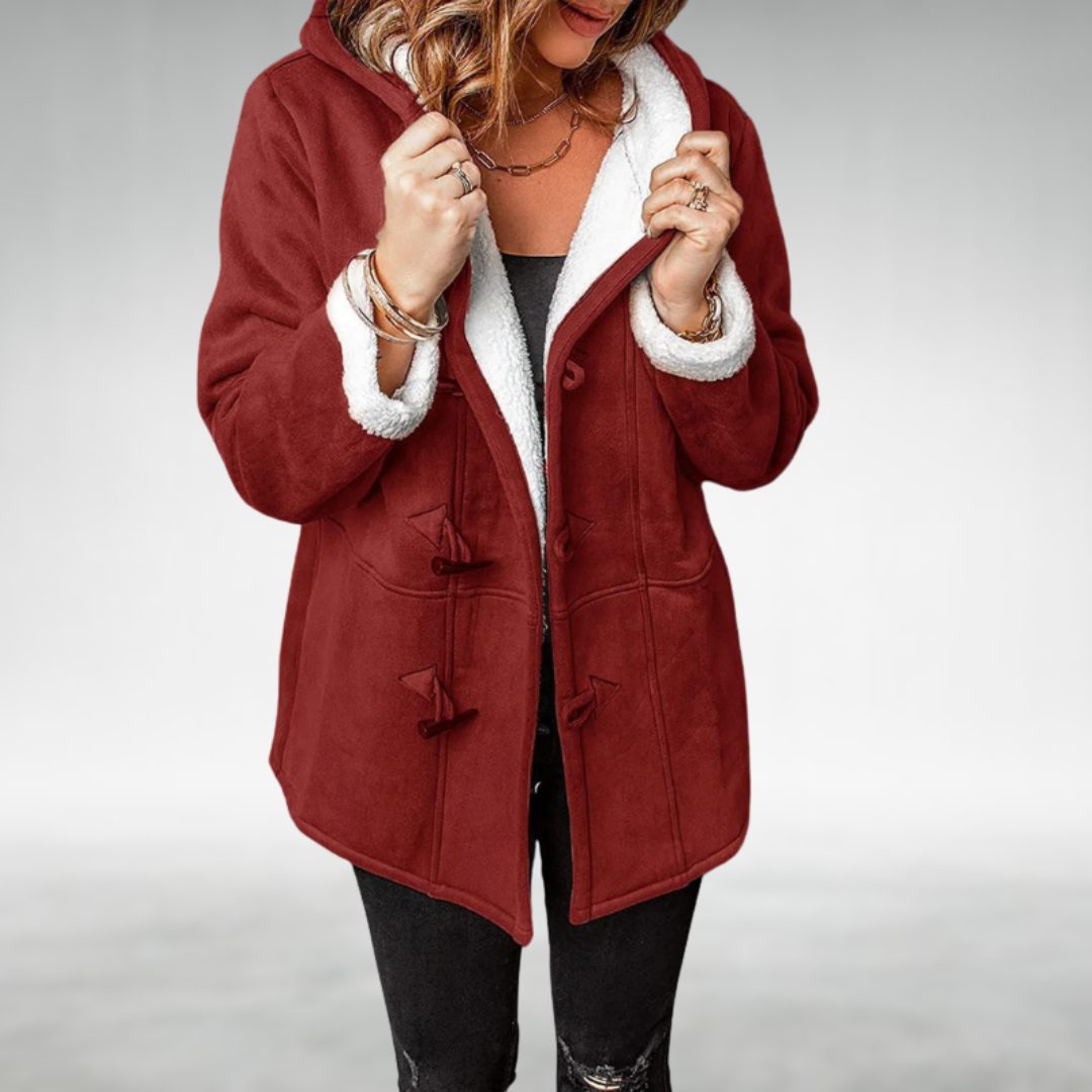Martha | Women's Hooded Fleece-Lined Longline Coat