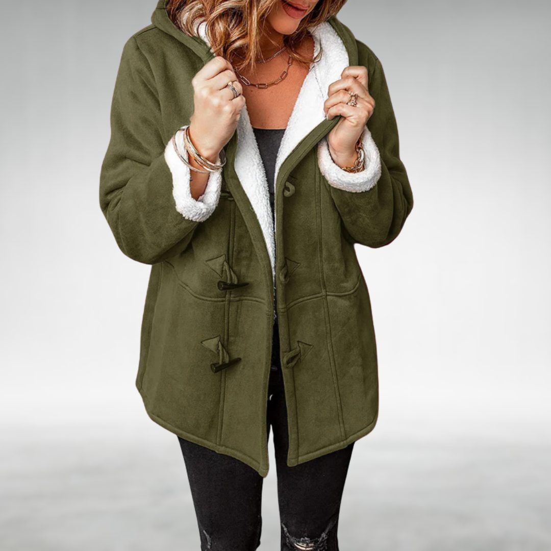 Martha | Women's Hooded Fleece-Lined Longline Coat