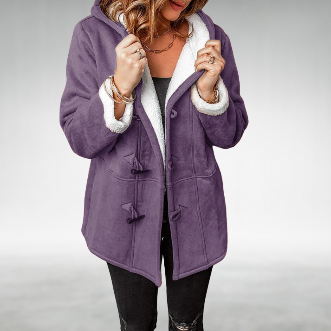 Martha | Women's Hooded Fleece-Lined Longline Coat