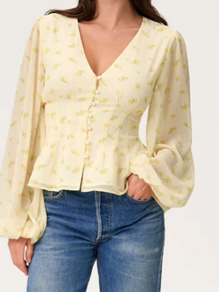 Astrid | Women's Jacquard Lace Peplum Blouse