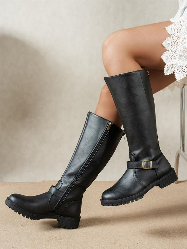 Sigrid-Stella | Women's Knee-High Buckle Strap Boots