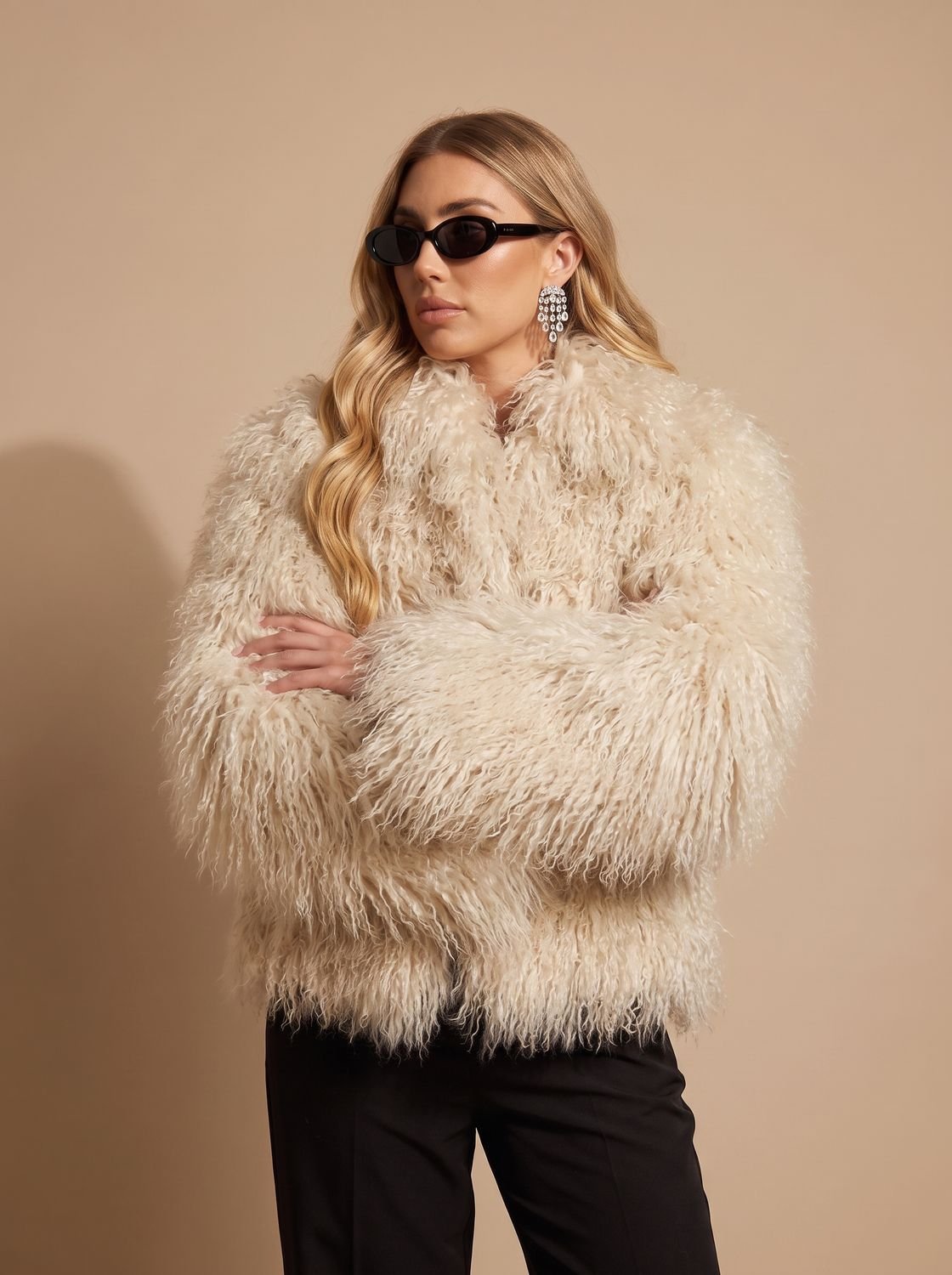 Opal | Women's Oversized Shaggy Teddy Coat