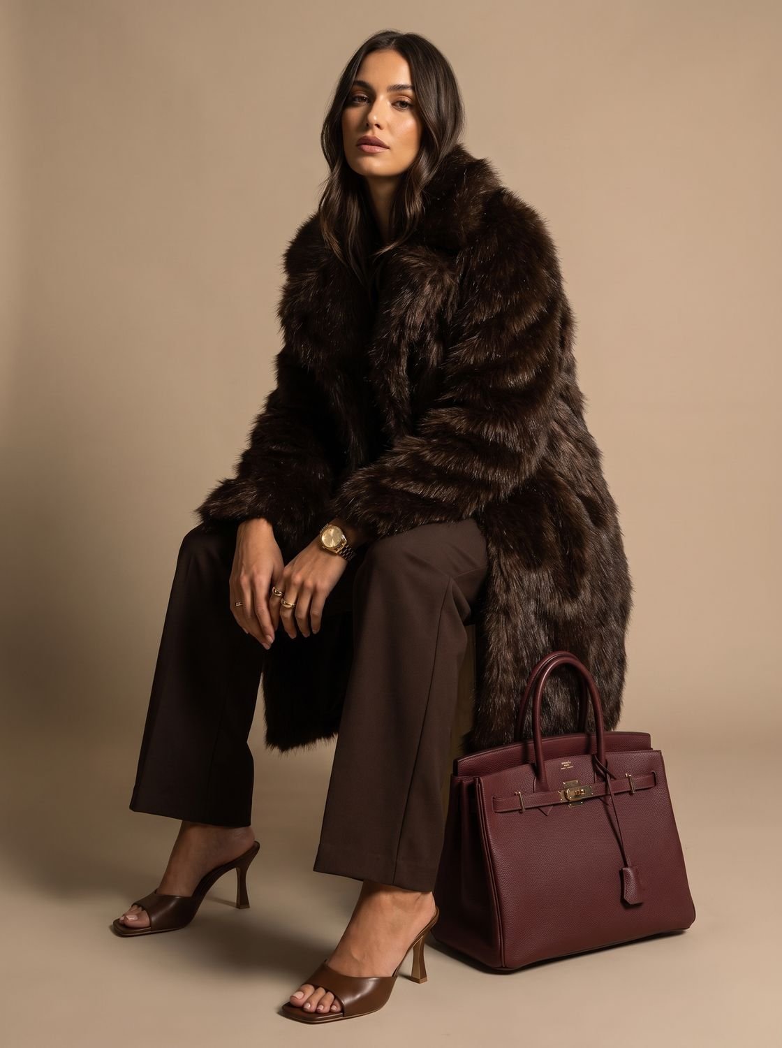 Opal | Women's Oversized Shaggy Teddy Coat