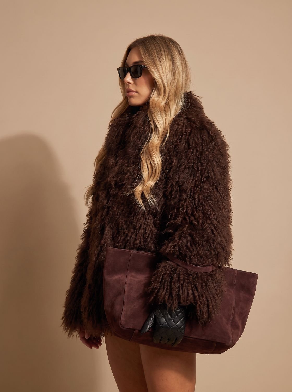Opal | Women's Oversized Shaggy Teddy Coat