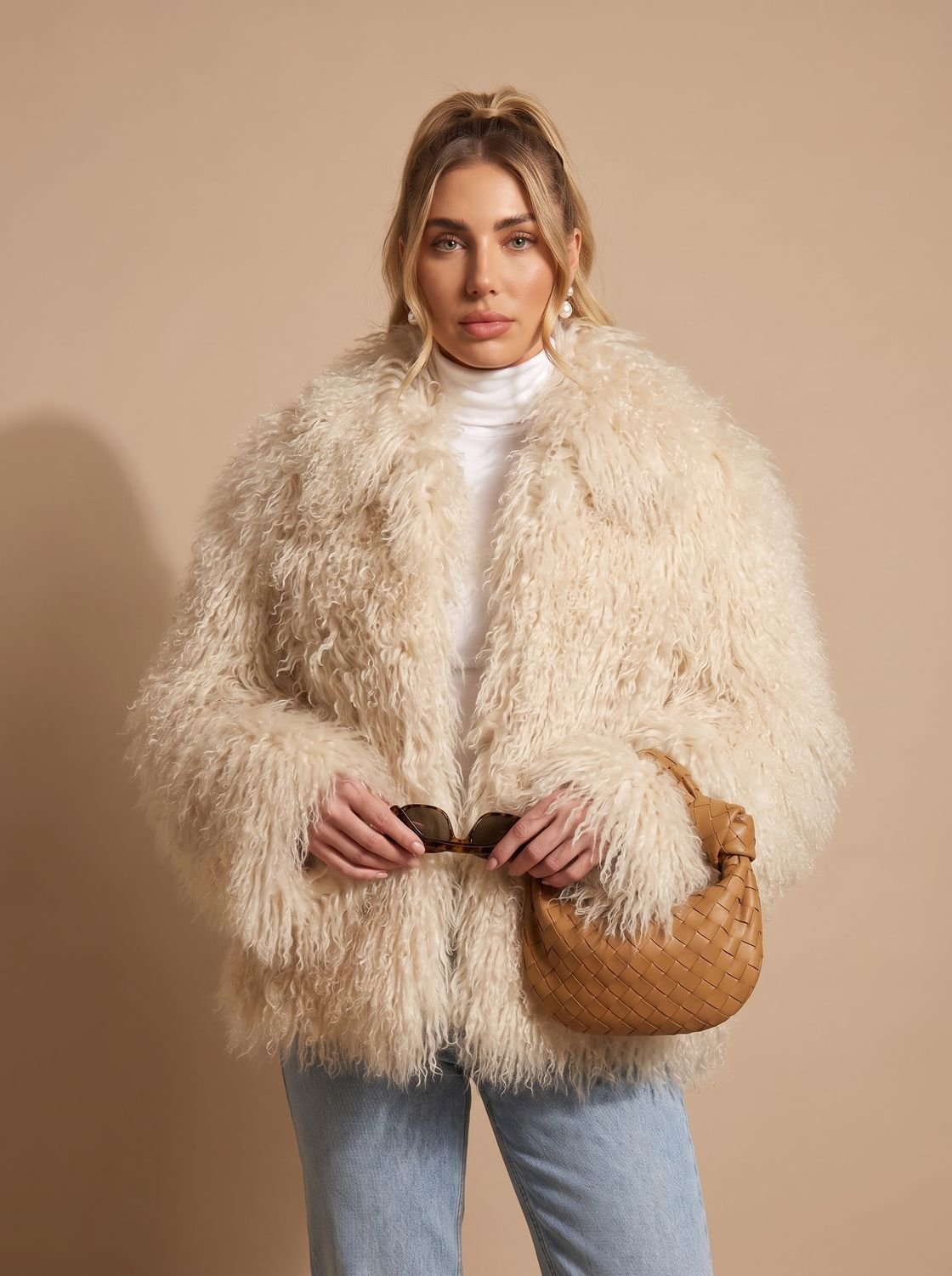Opal | Women's Oversized Shaggy Teddy Coat