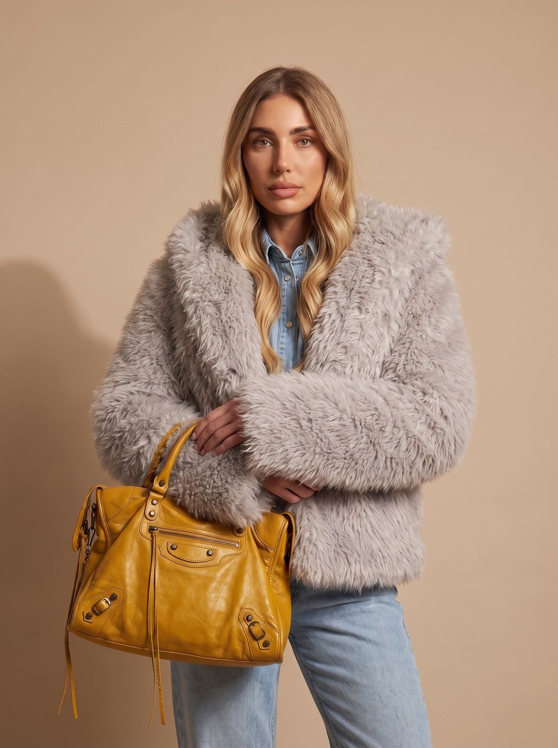 Opal | Women's Oversized Shaggy Teddy Coat