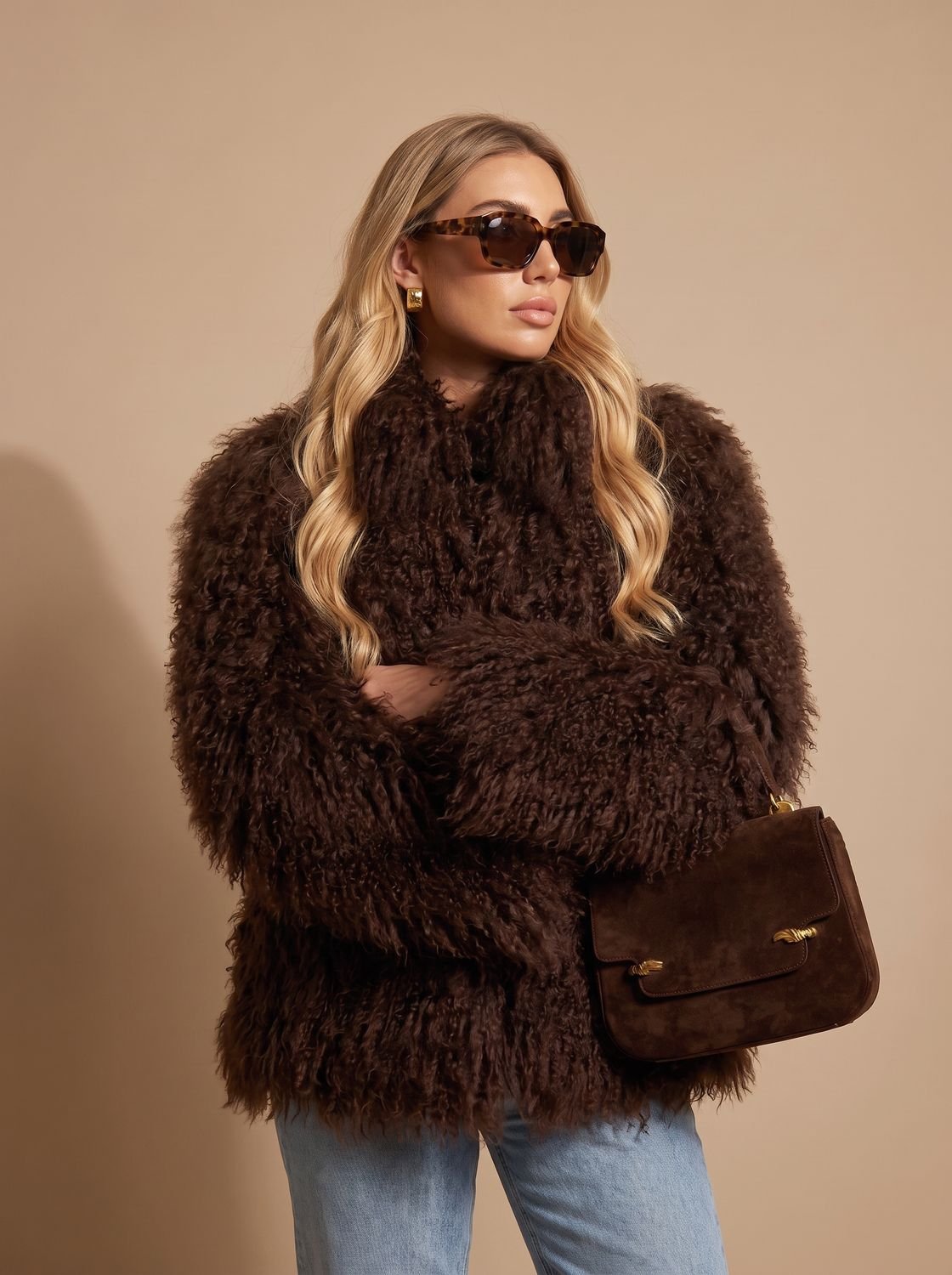 Opal | Women's Oversized Shaggy Teddy Coat