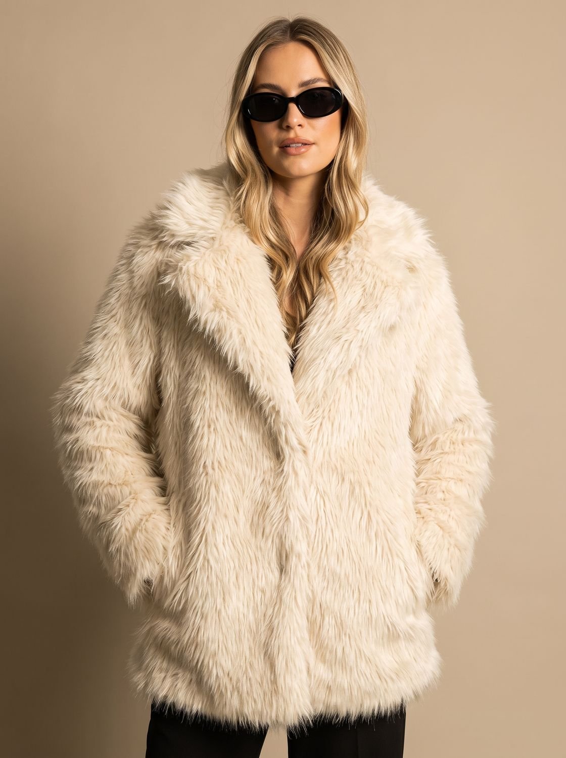 Opal | Women's Oversized Shaggy Teddy Coat