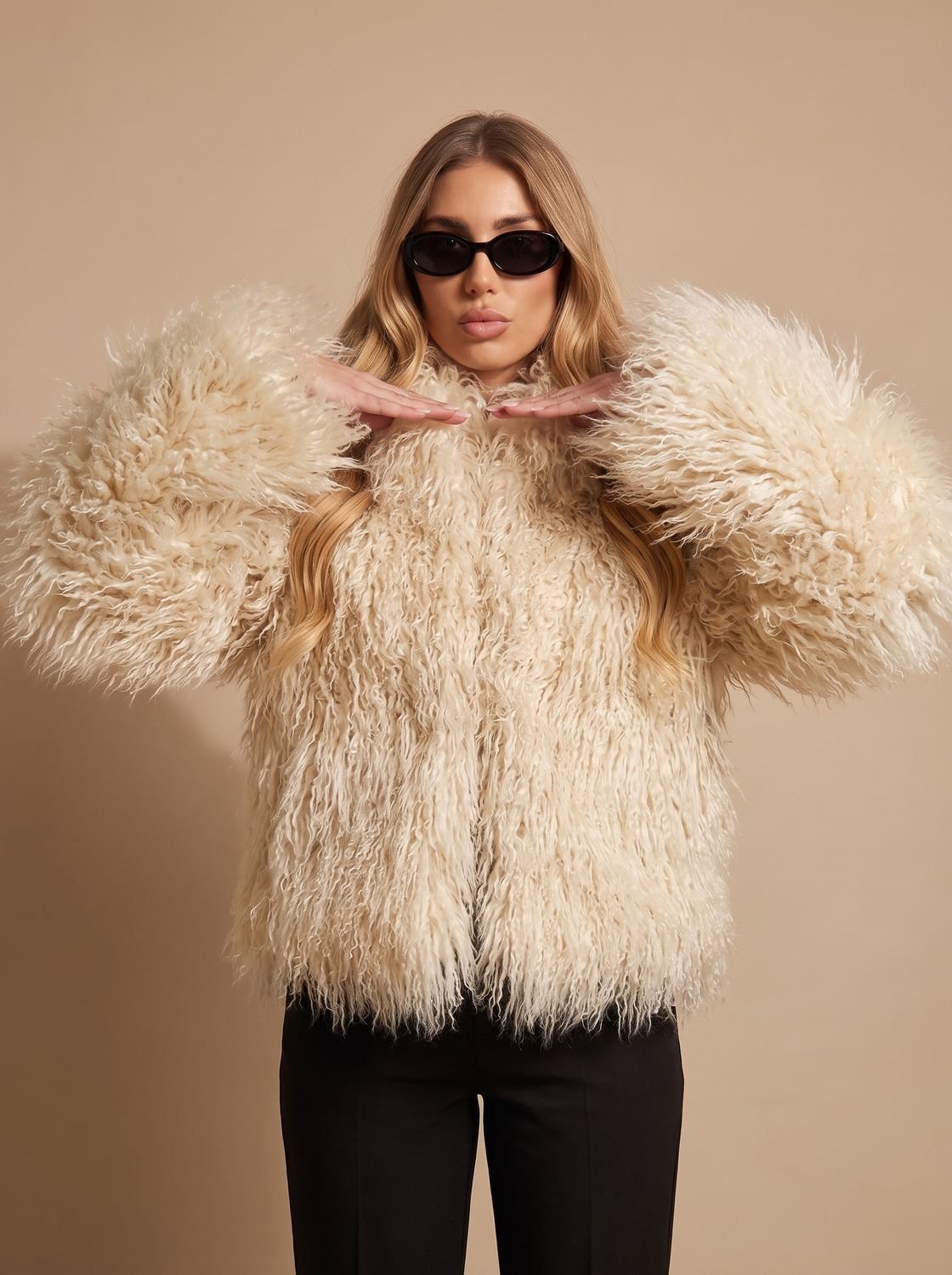 Opal | Women's Oversized Shaggy Teddy Coat