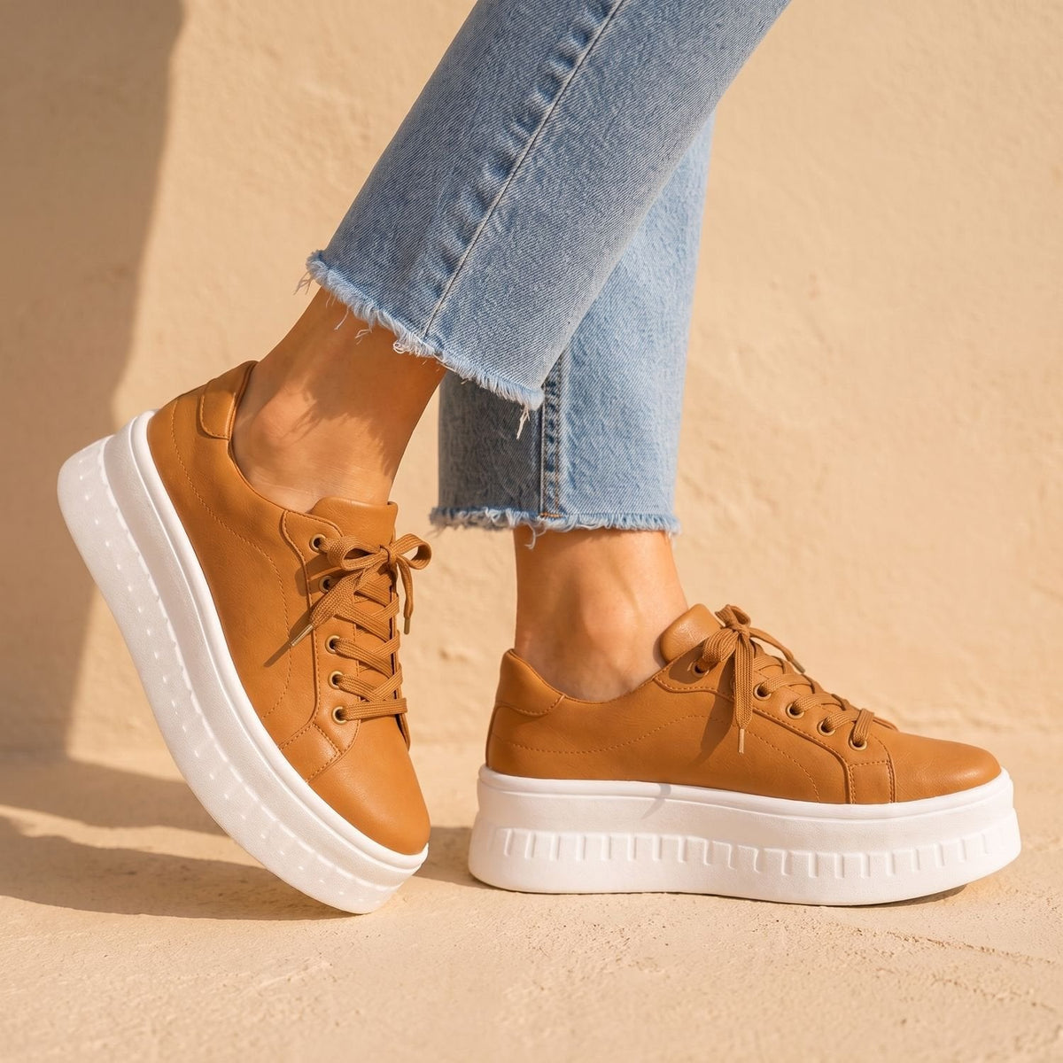 Nadine | Women's Platform Lace-Up Sneakers