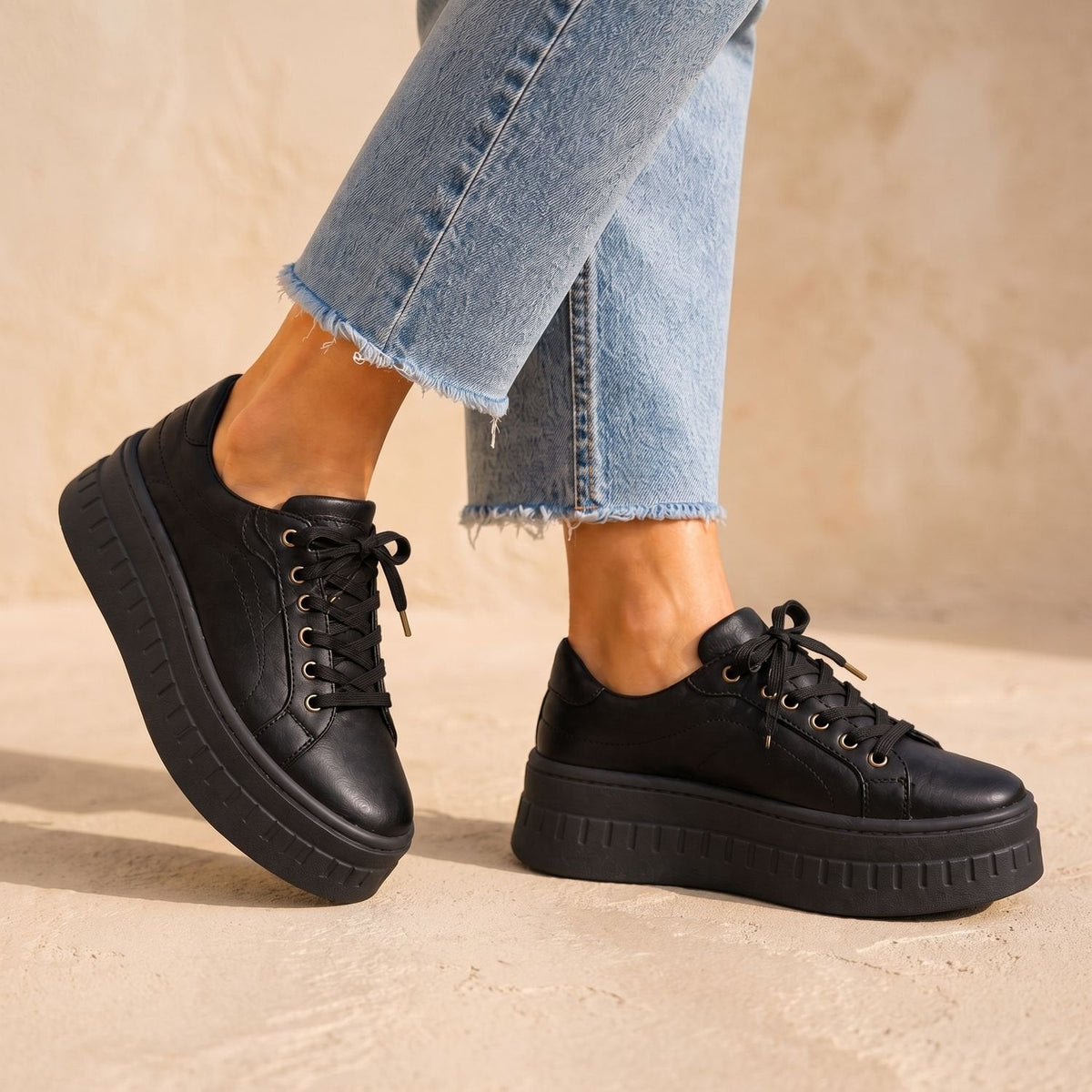 Nadine | Women's Platform Lace-Up Sneakers