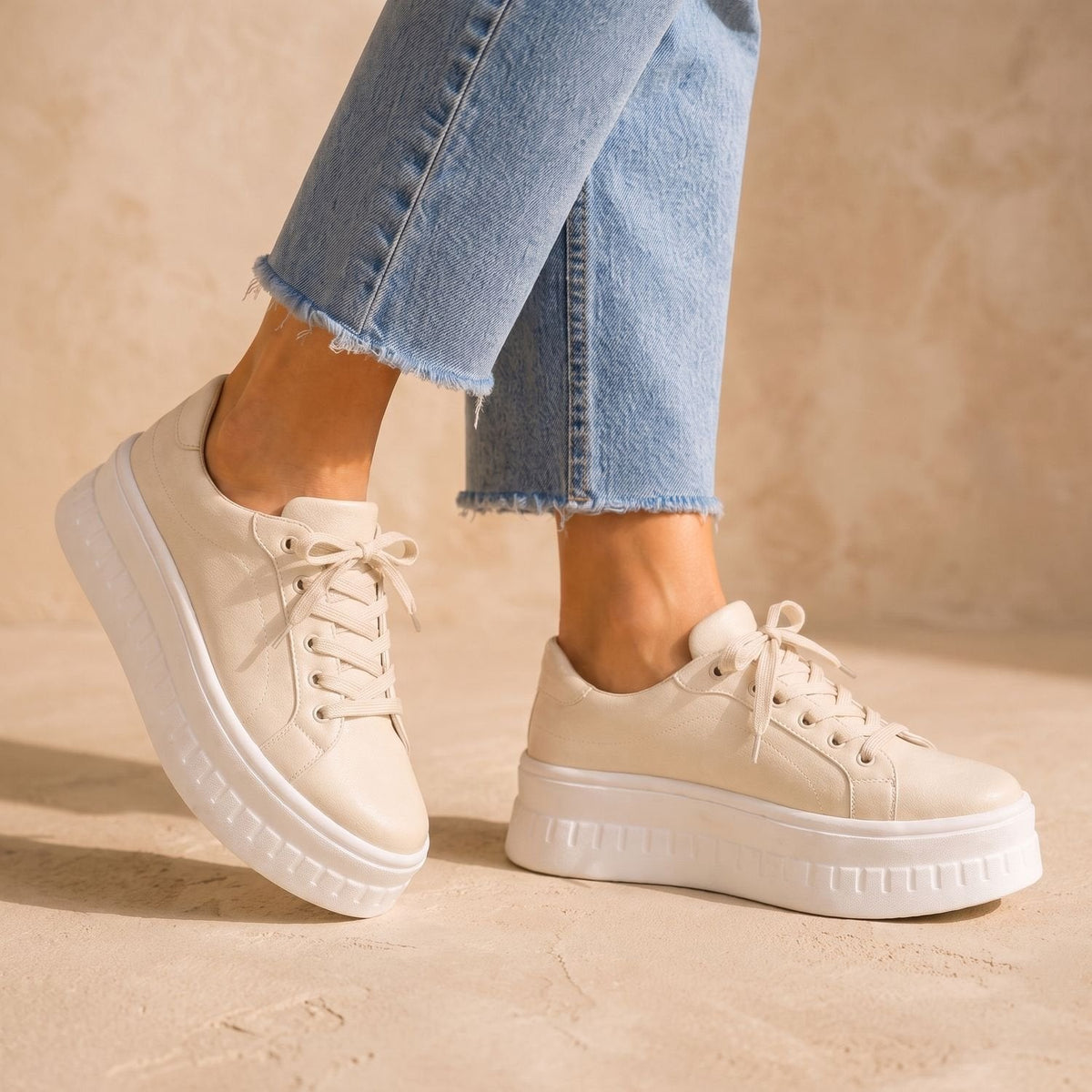 Nadine | Women's Platform Lace-Up Sneakers