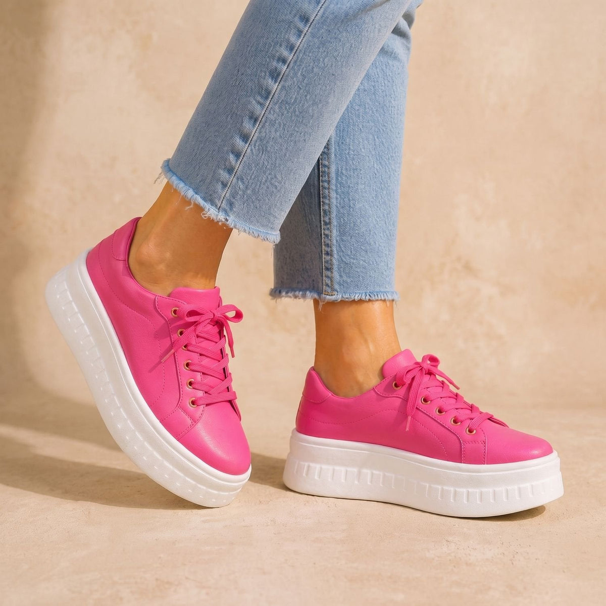 Nadine | Women's Platform Lace-Up Sneakers