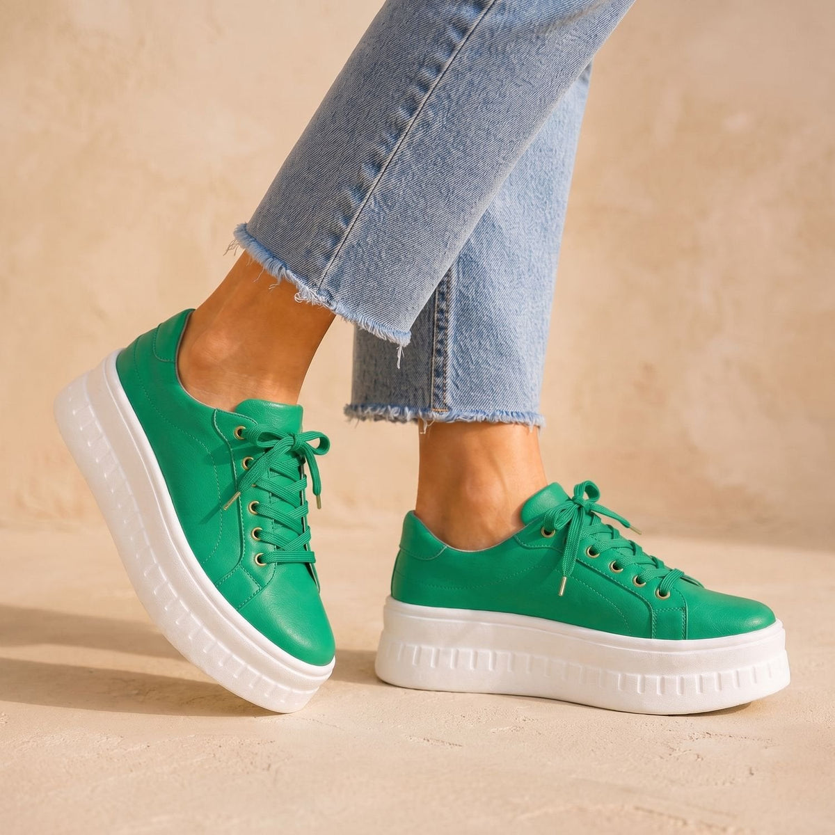 Nadine | Women's Platform Lace-Up Sneakers