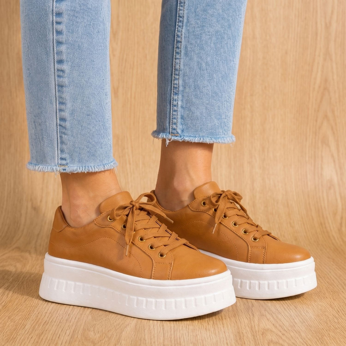 Nadine | Women's Platform Lace-Up Sneakers