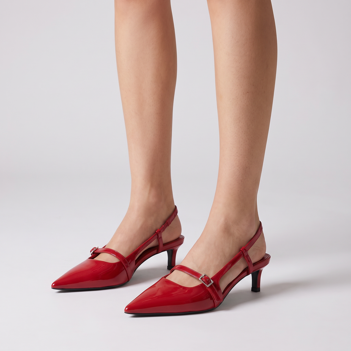 Cordelia | Women's Pointed Slingback Kitten Heels