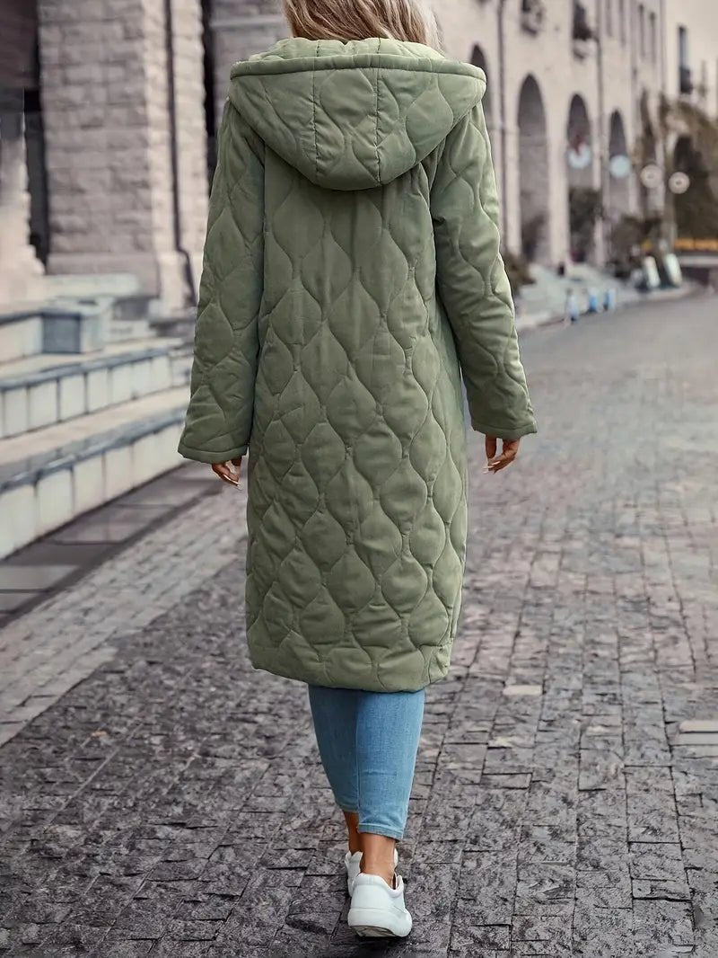 Vera-Josephine | Women's Quilted Hooded Longline Coat