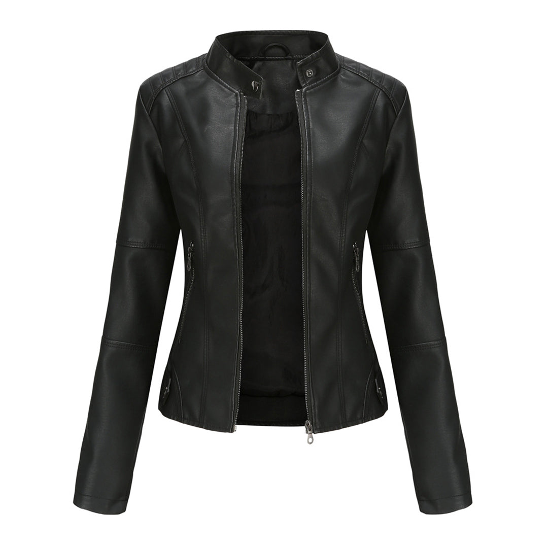 Ruth | Women's Quilted-Shoulder Biker Jacket