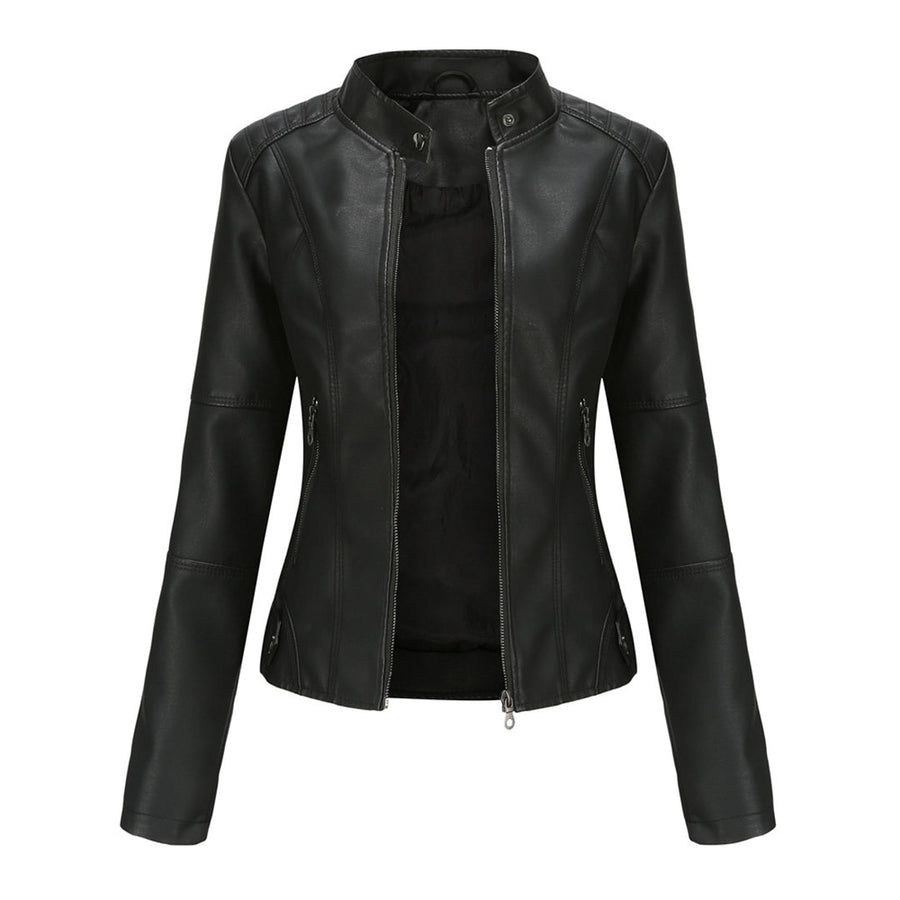 Ruth | Women's Quilted-Shoulder Biker Jacket