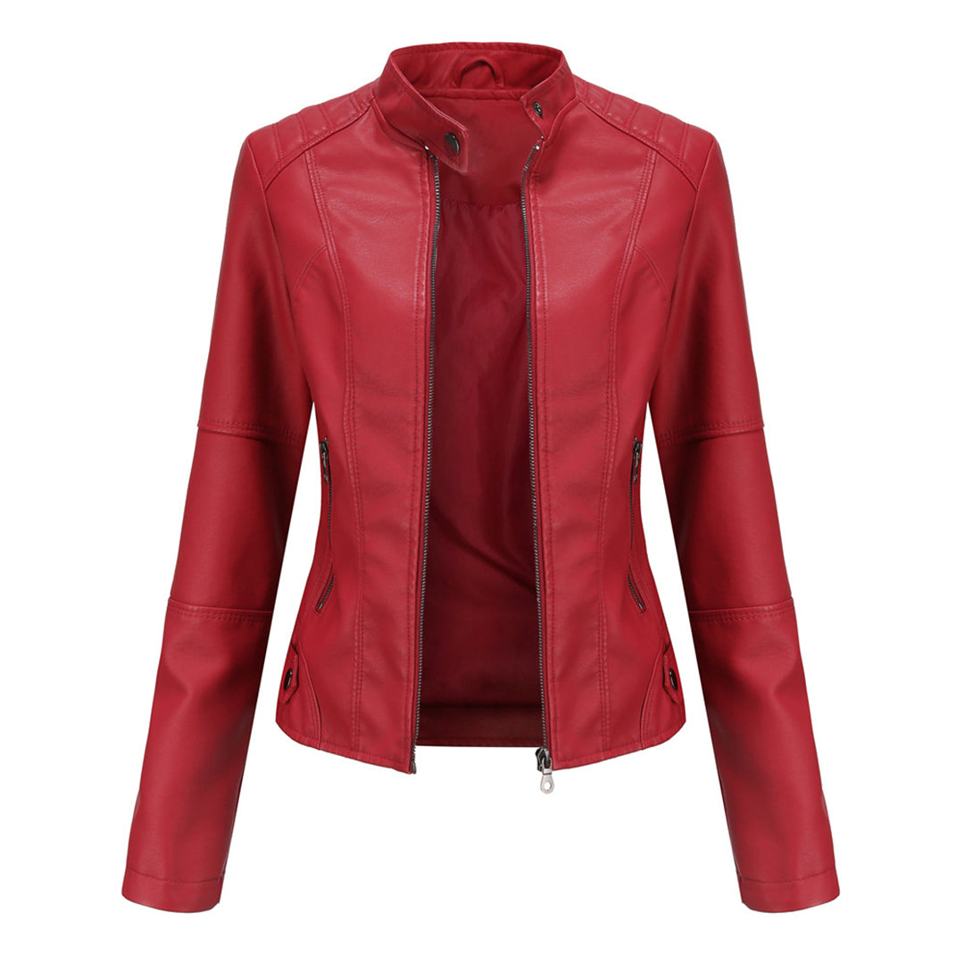 Ruth | Women's Quilted-Shoulder Biker Jacket