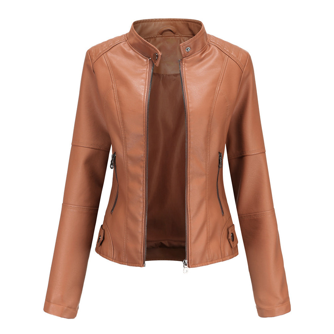 Ruth | Women's Quilted-Shoulder Biker Jacket