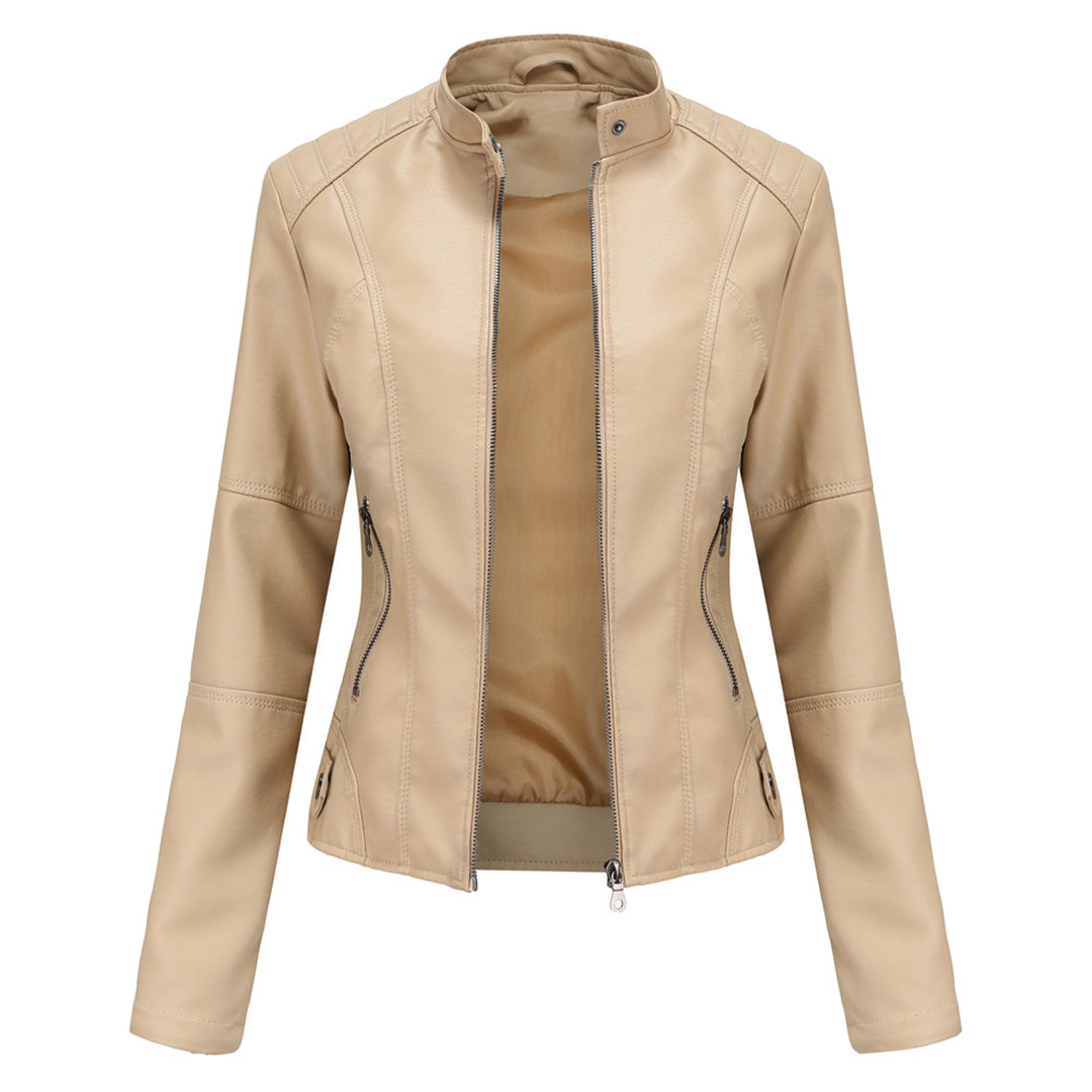 Ruth | Women's Quilted-Shoulder Biker Jacket