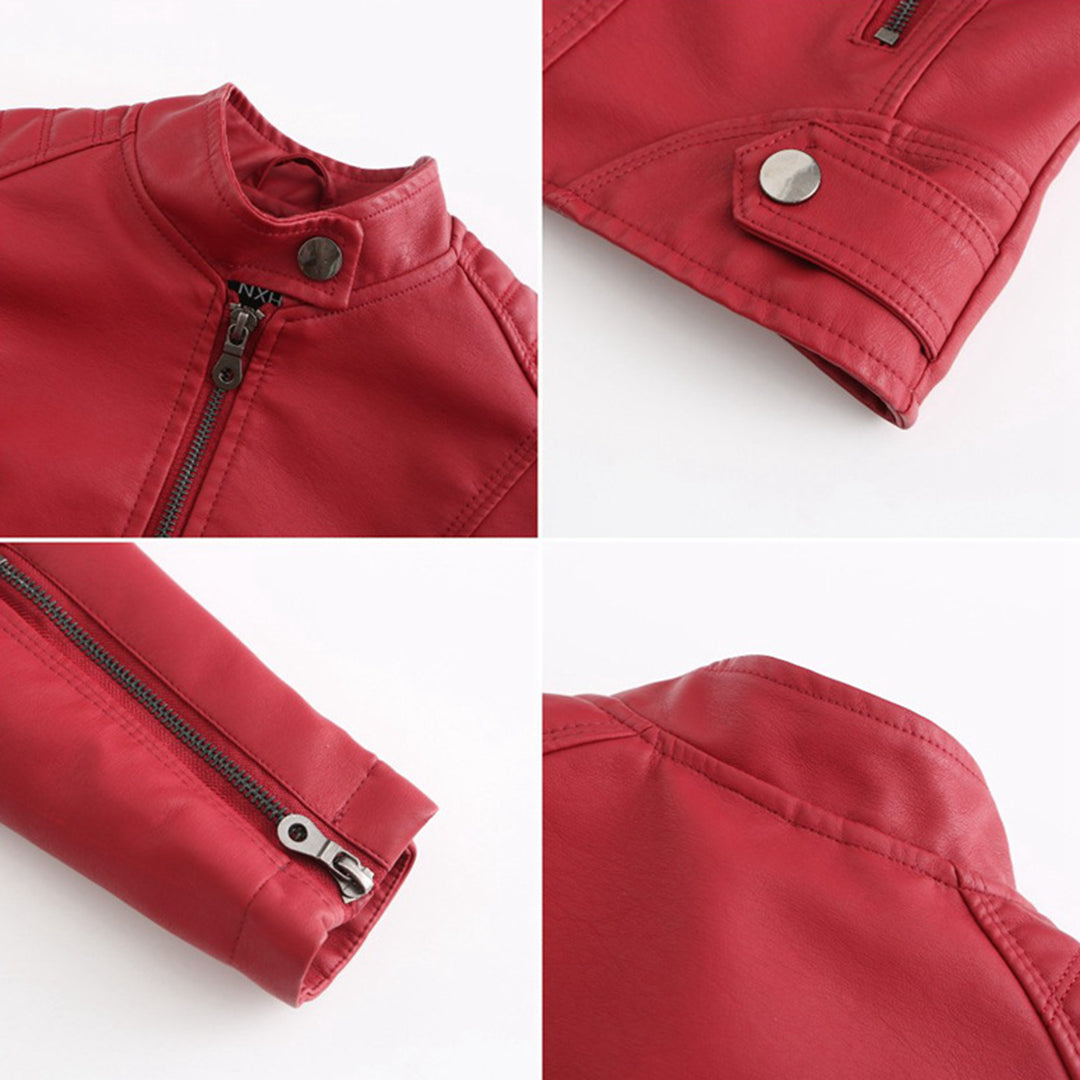 Ruth | Women's Quilted-Shoulder Biker Jacket