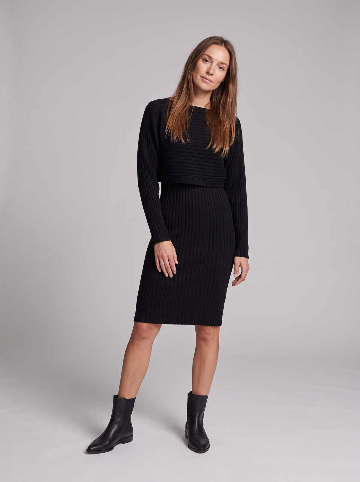 Annelise | Women's Ribbed Two-Piece Mini Dress Set