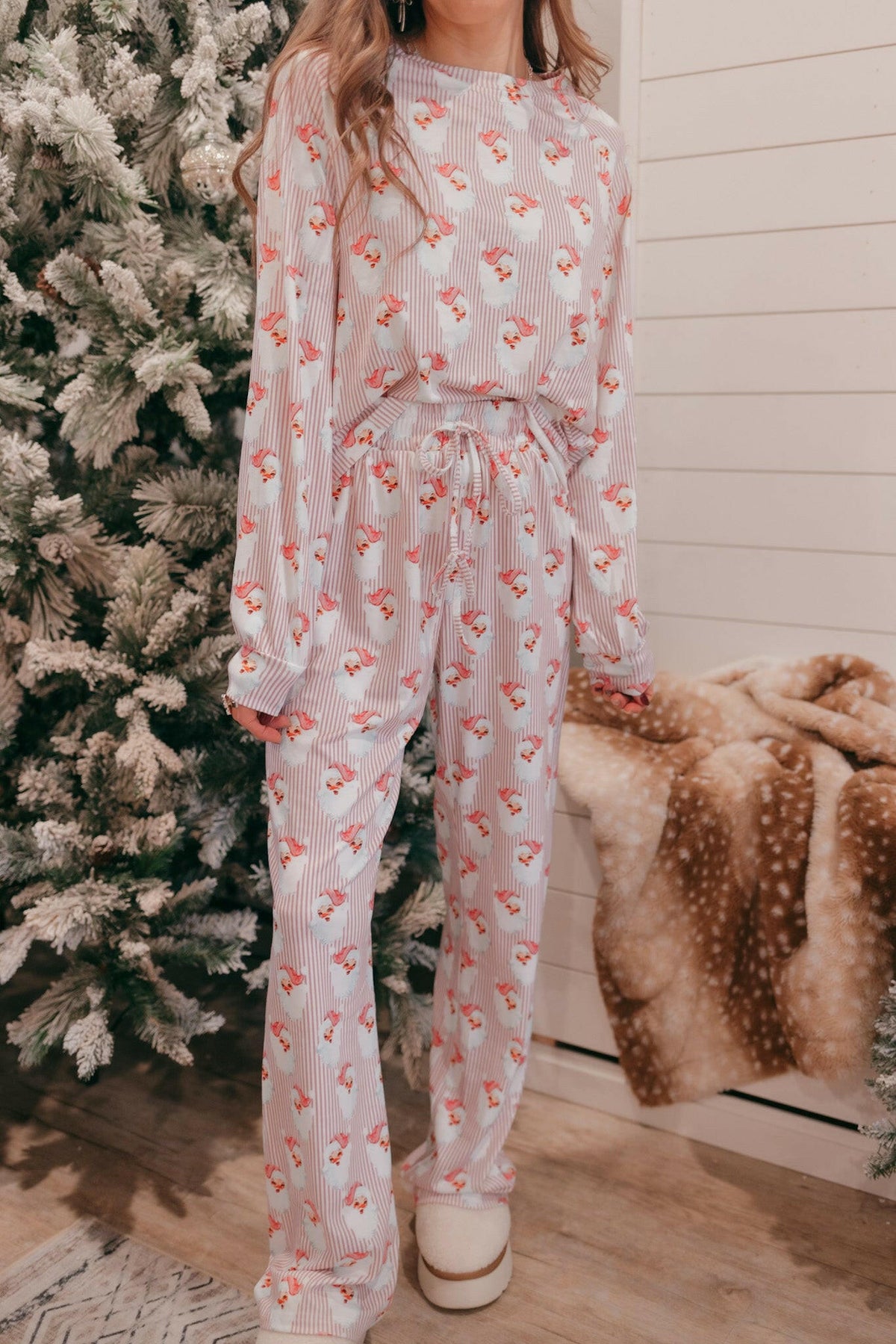 Teresa | Women's Santa Stripe Lounge Set