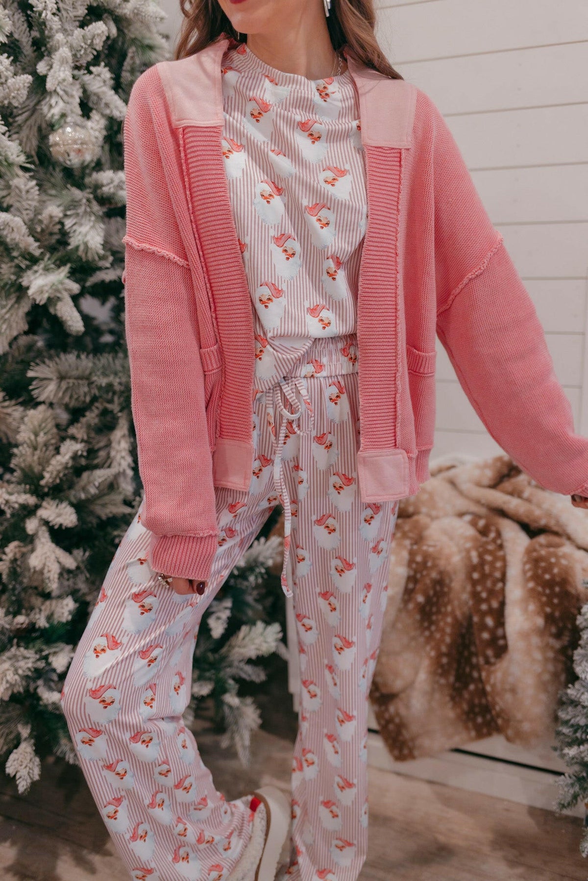 Teresa | Women's Santa Stripe Lounge Set