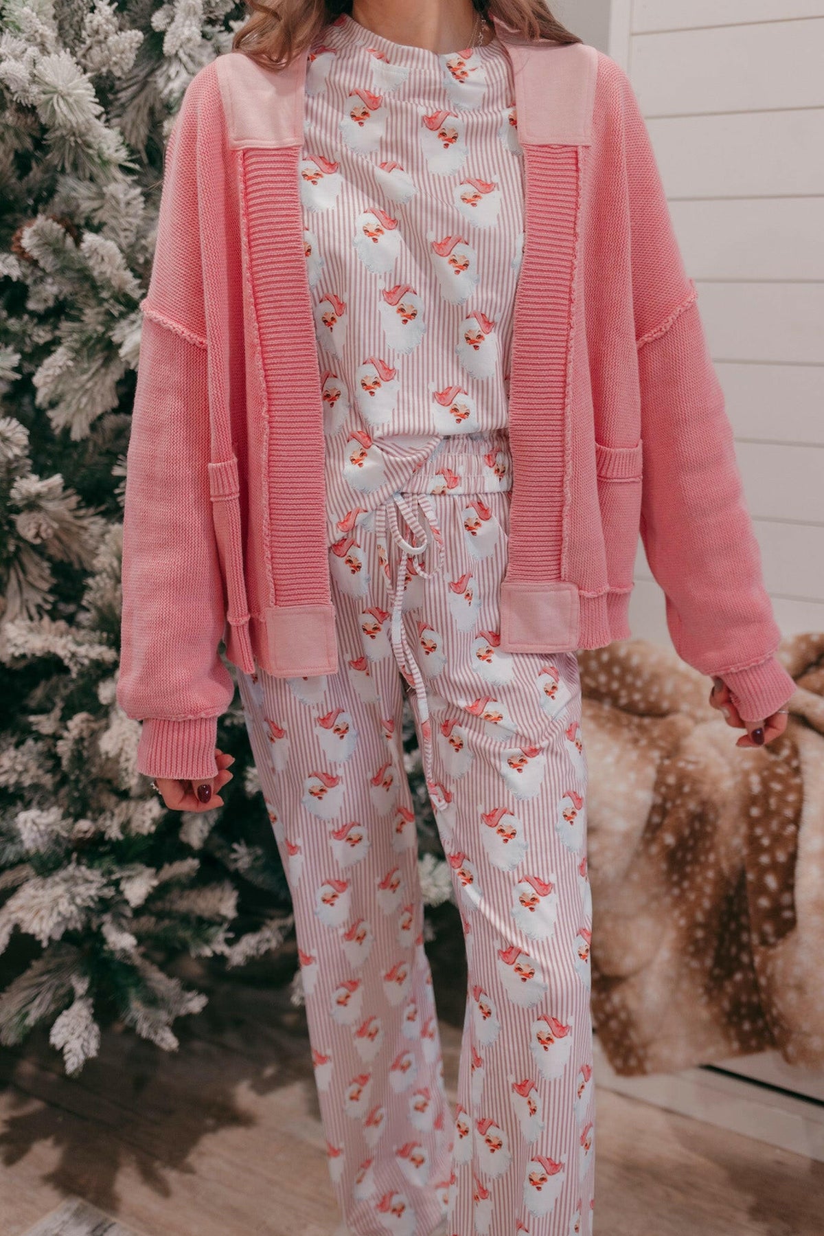 Teresa | Women's Santa Stripe Lounge Set