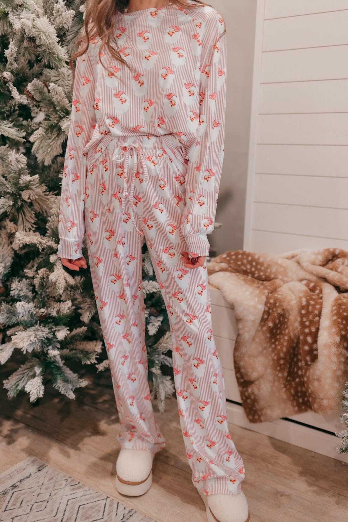Teresa | Women's Santa Stripe Lounge Set