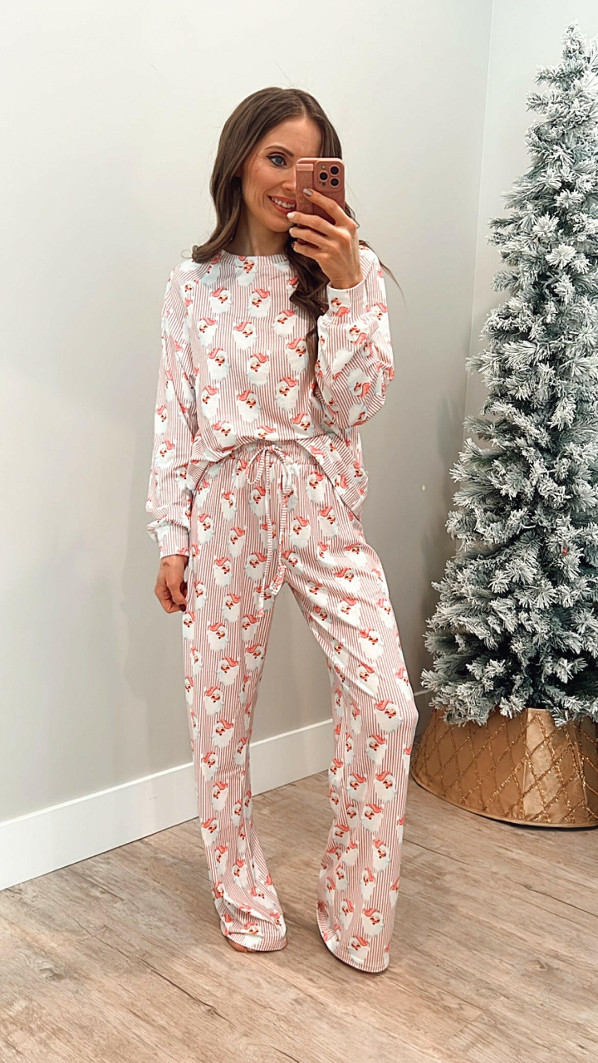 Teresa | Women's Santa Stripe Lounge Set
