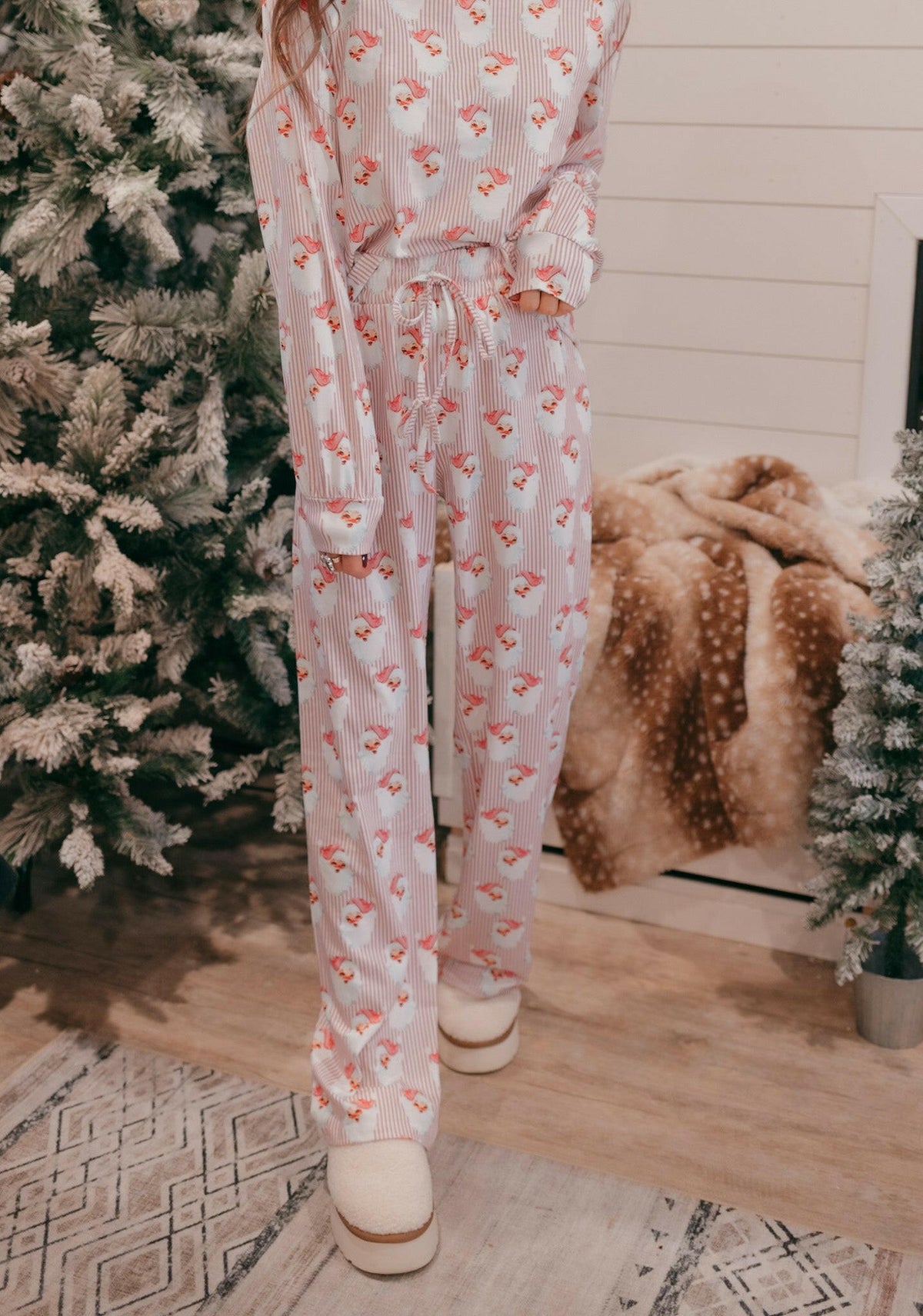Teresa | Women's Santa Stripe Lounge Set