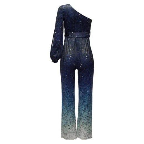 Josephine | Women's Sequin One-Shoulder Wide-Leg Jumpsuit