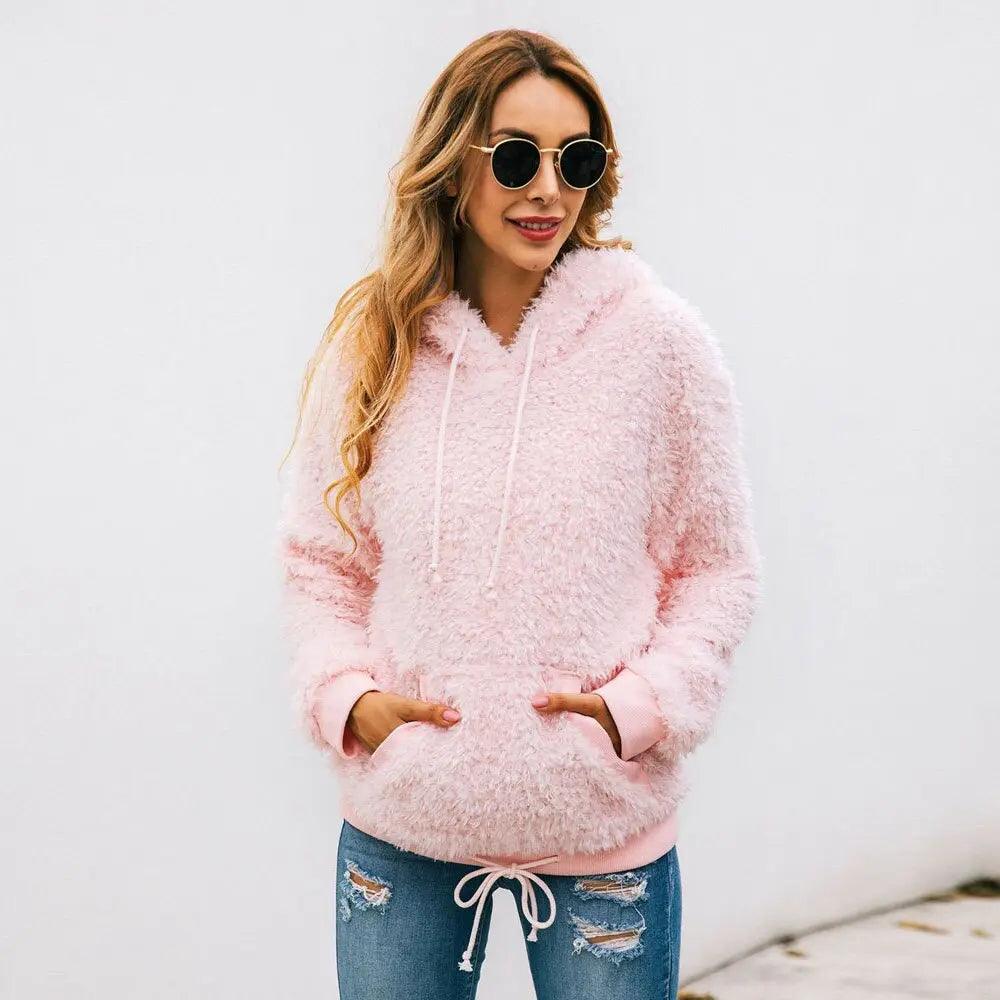 Margot | Women's Teddy Fleece Kangaroo Hoodie