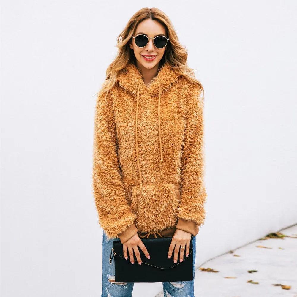 Margot | Women's Teddy Fleece Kangaroo Hoodie