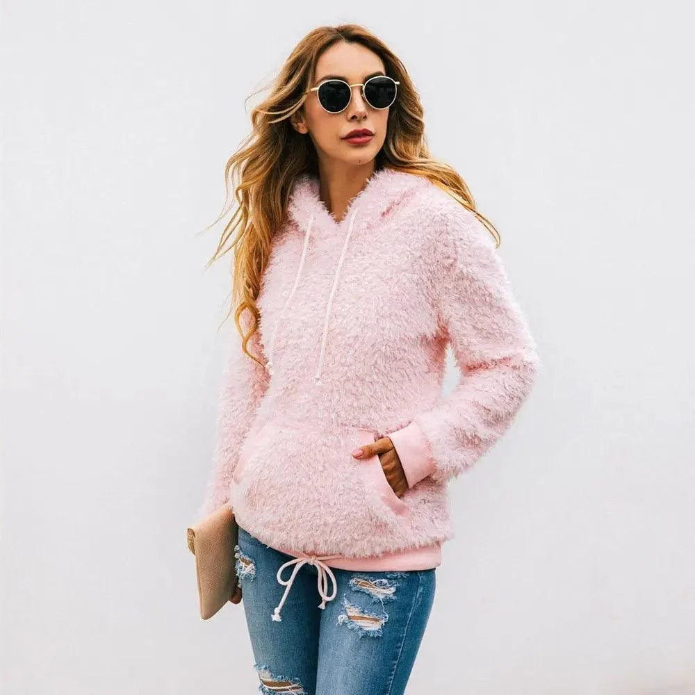 Margot | Women's Teddy Fleece Kangaroo Hoodie