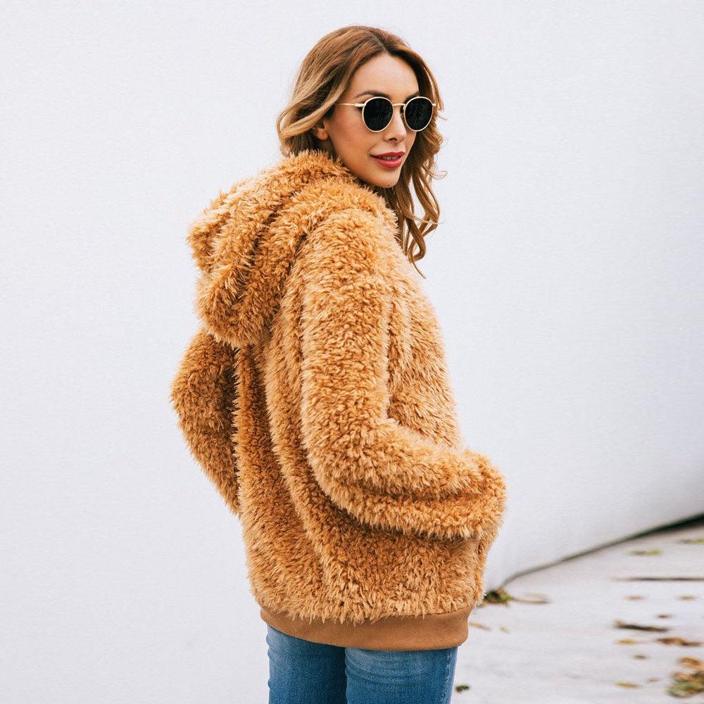 Margot | Women's Teddy Fleece Kangaroo Hoodie