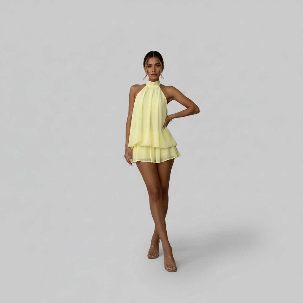 Edith | Women's Tie-Back Polka Dot Mini Dress