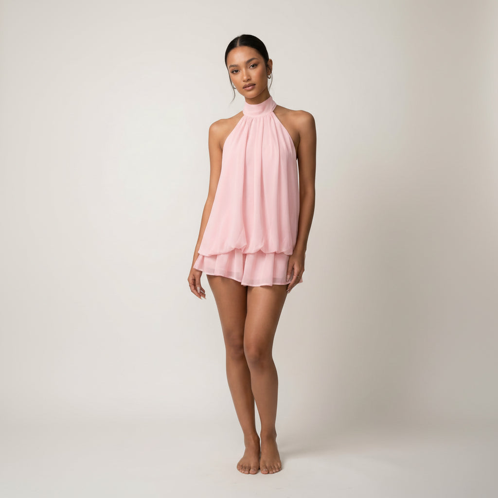 Edith | Women's Tie-Back Polka Dot Mini Dress