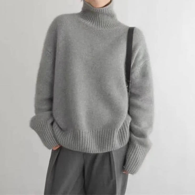 Ingrid-Olive | Women's Turtleneck Sweater