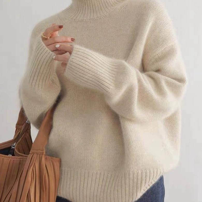 Ingrid-Olive | Women's Turtleneck Sweater