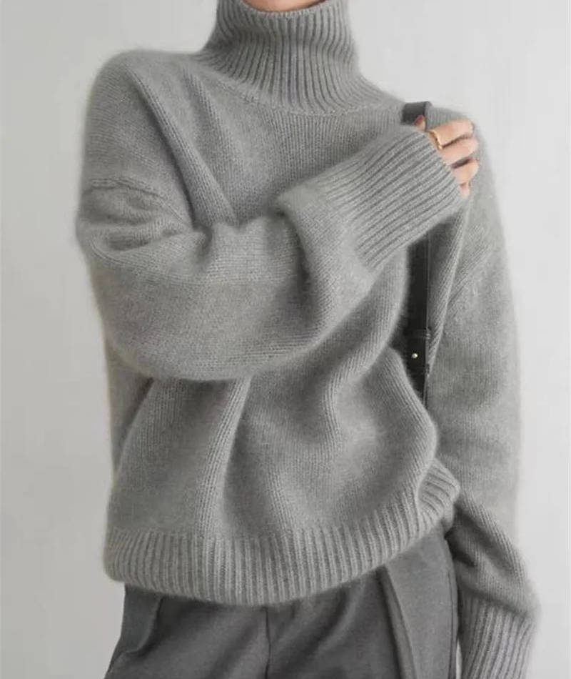 Ingrid-Olive | Women's Turtleneck Sweater