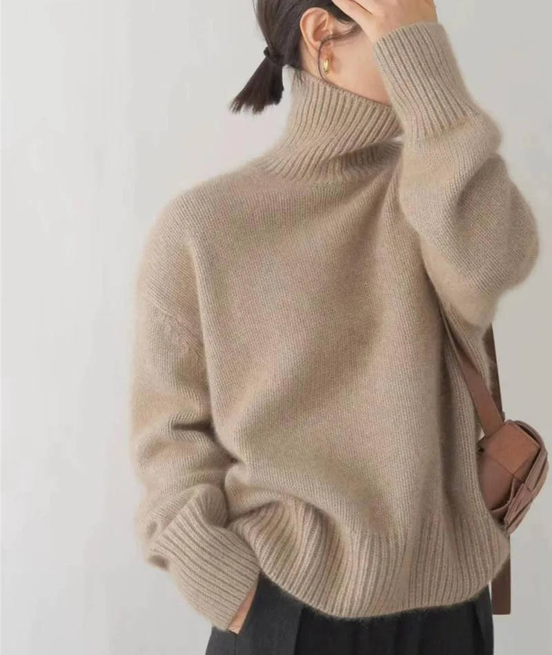 Ingrid-Olive | Women's Turtleneck Sweater