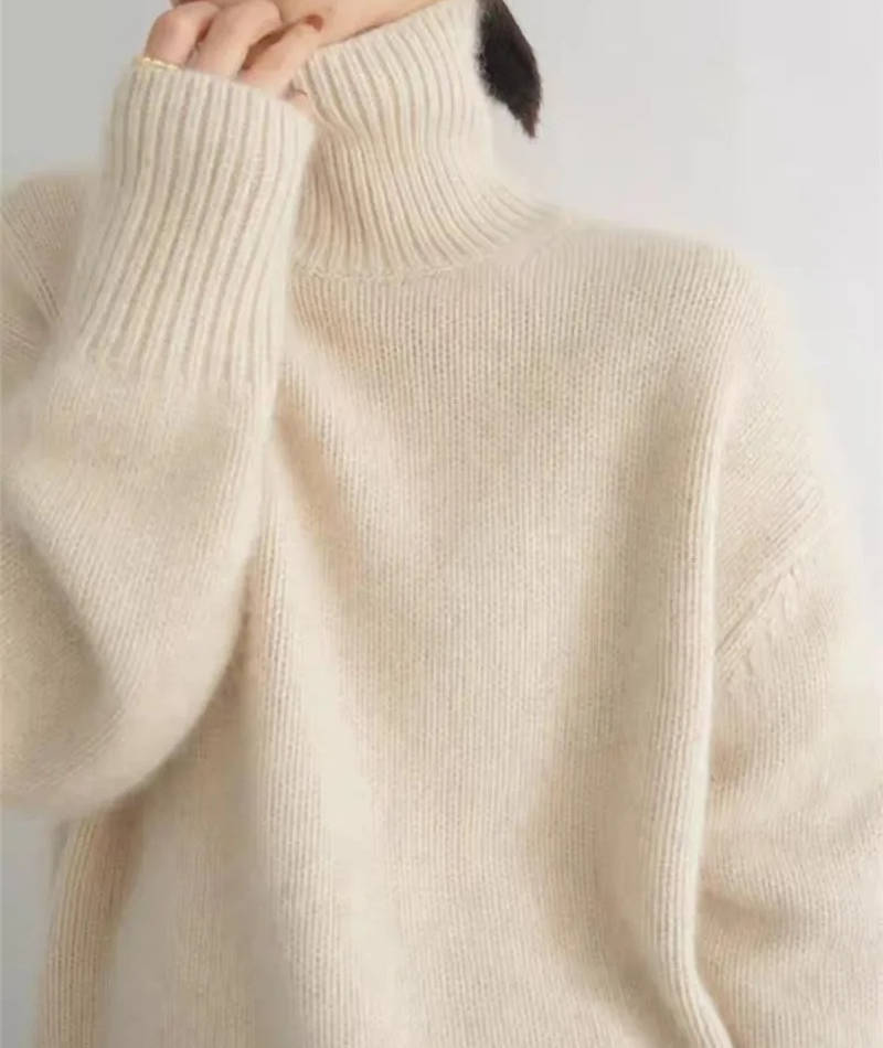 Ingrid-Olive | Women's Turtleneck Sweater