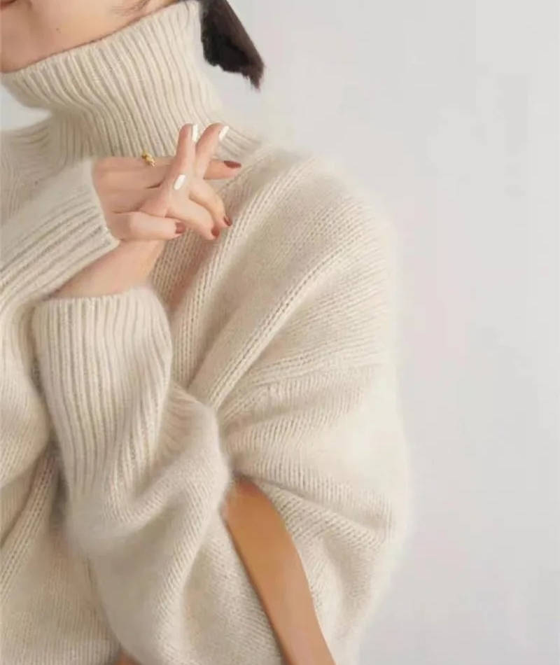Ingrid-Olive | Women's Turtleneck Sweater
